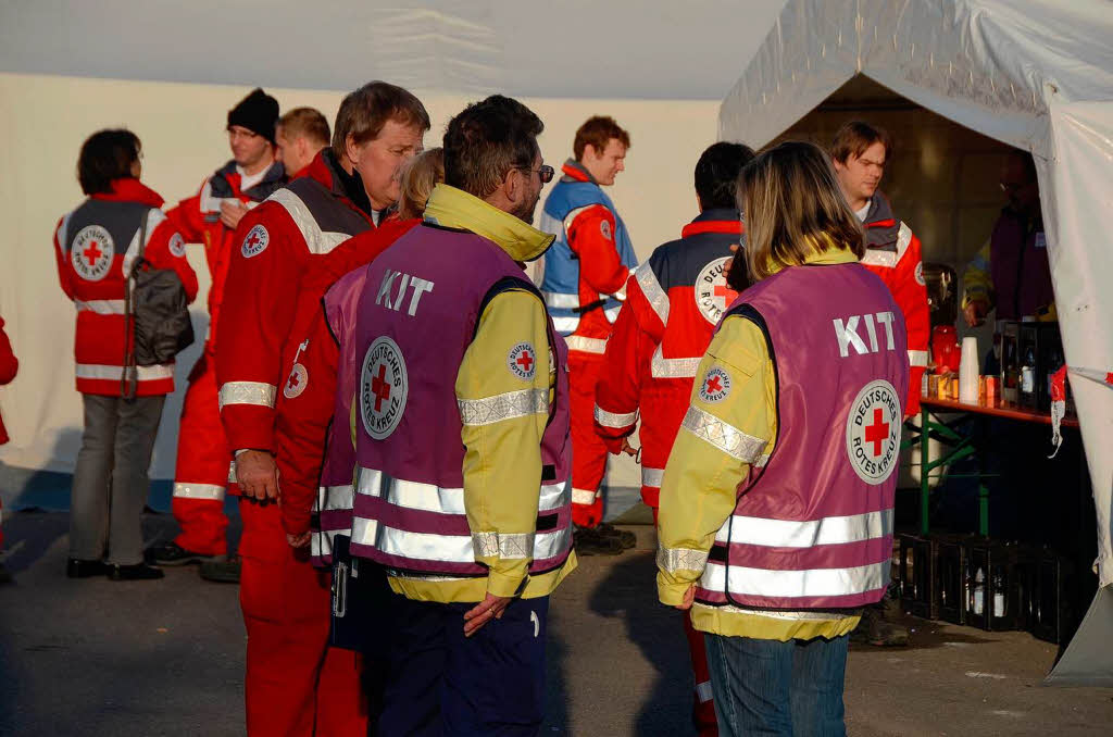 Auch Betreuer des KIT, des Kriseninterventionsteams des DRK, waren im Einsatz