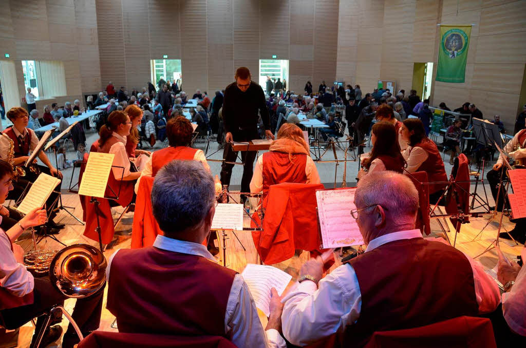 Der Musikverein Merzhausen beim Auftritt am Tag der offenen Tr