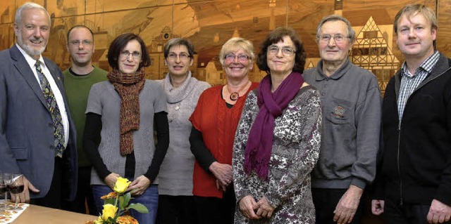 Blumenschmuck in Herbolzheim: Mehrere ...Jacobi, Anni Penisch und Harri Jacobi.  | Foto: Thilo Bergmann