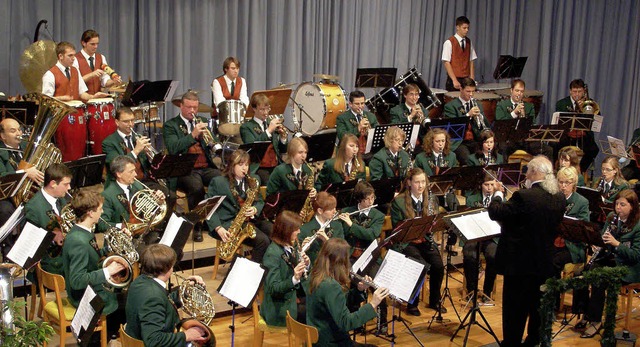 Der Musikverein Rtenbach begeisterte ...n in der Benedikt-Winterhalder-Halle.   | Foto: Liane Schilling