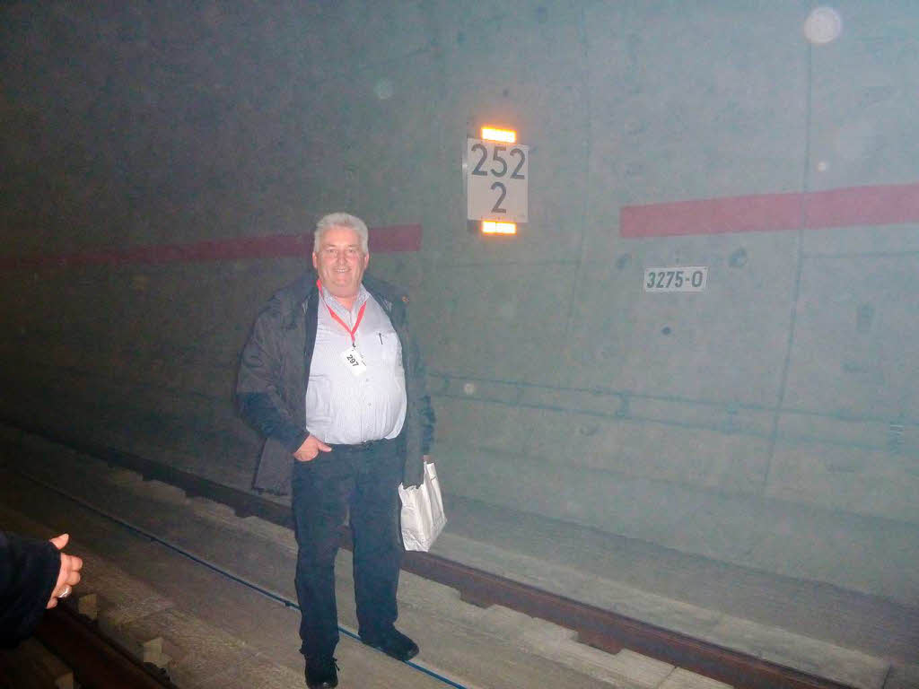 Reinhold Utke bei seiner denkwrdigen Rettungsbung im Katzenbergtunnel