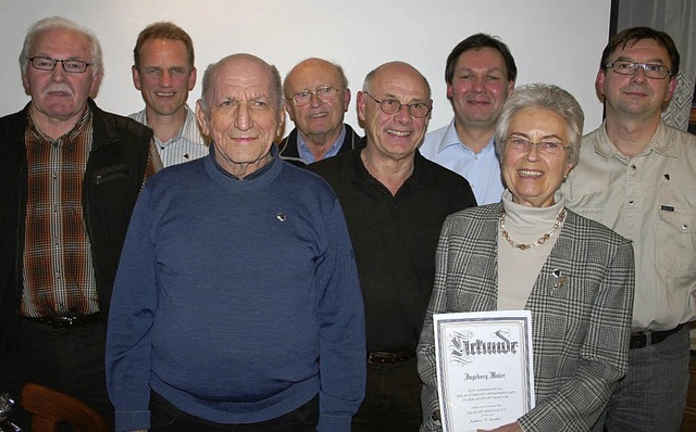 Die Skizunft Kollnau ehrte ihre treuen... und sogar 40-jhrige Mitgliedschaft.   | Foto: Karin Heiss