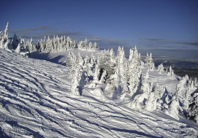 Aus, vorbei: Der Skitag in Sun Peaks n... entgegen, der Neuschnee ist verspurt.  | Foto: Stefan Zahler