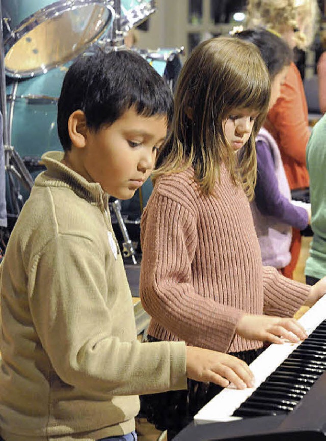 Zusammen musizieren verlangt ganz schn Konzentration  | Foto: Markus Zimmermann, Markus Zimmermann