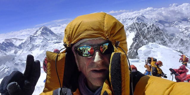 Richard Stihler auf dem  Gipfel des Mount Everest  | Foto: Richard Stihler