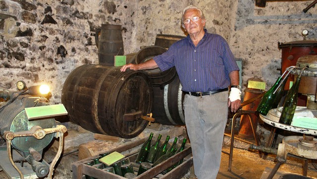 Museumsfhrer Paul Graner  ist seit ru...en im Einsatz fr das  Weinbaumuseum.   | Foto: archiv:Benjamin bohn