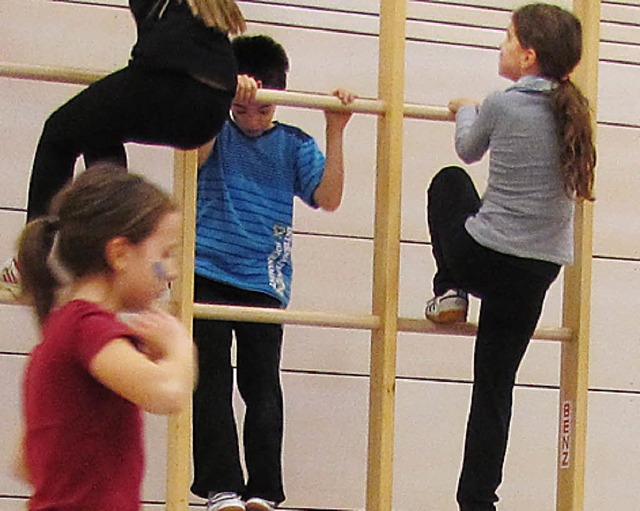 Eifrig  geklettert sind  die Kids in der Murgtalhalle.   | Foto: Marchlewski