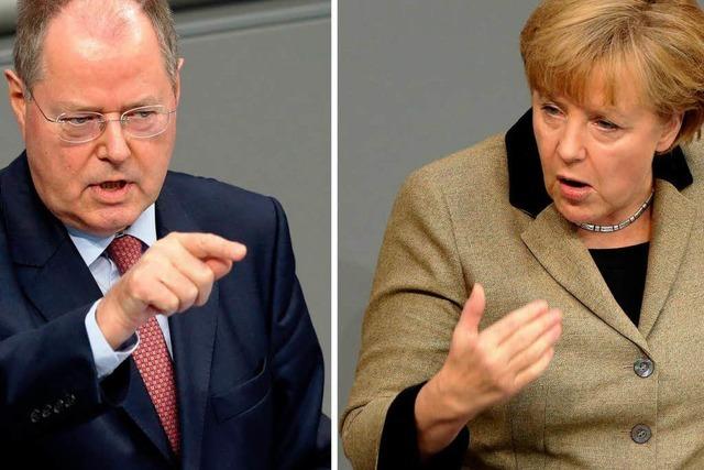 Lustloser Steinbrück, Punktsiegerin Merkel