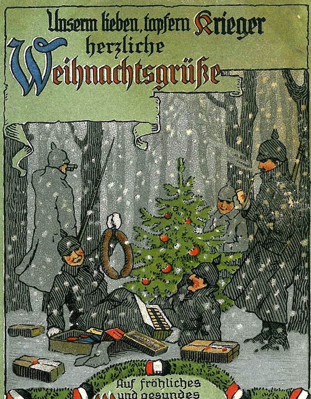 Weihnachtspostkarte aus dem Ersten Weltkrieg.   | Foto: Privat