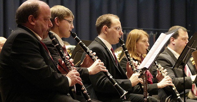 Das  Klarinetten-Ensemble des Fahrnaue... ebenfalls beim  Musikverein Fahrnau.   | Foto: Hans-Jrgen Hege