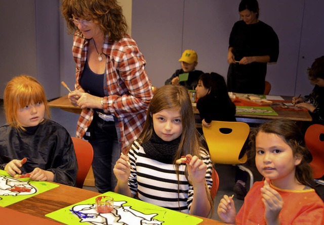 Im Schlerhort der Karl-Tschamberschul...hen - so wie hier die Erdnusswichtel.   | Foto: STEINECK