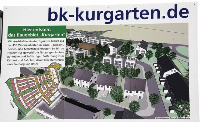 Noch ist das Neubaugebiet Kurgarten nu...r die ersten Gebude errichtet werden.  | Foto: A. Huber