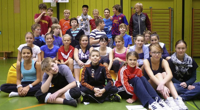 Die Klasse 7a der Realschule am Giersb...auf fr bedrftige Kinder in Windhuk.   | Foto: Privat