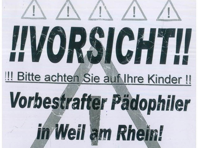 Dieses Flugblatt sorgt in Weil am Rhein fr Aufregung.  | Foto: BZ