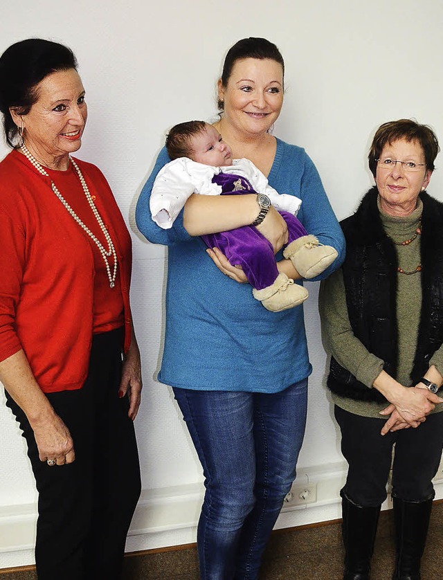 Noch fremd, aber vielleicht bald wahlv...ine Petersen und Tchterchen Annalena.  | Foto: Sylvia Timm