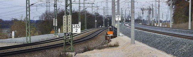 Alte und neue Gleise der Rheintalbahn ...dem Katzenbergtunnel zusammengefhrt.   | Foto: Knut Klein