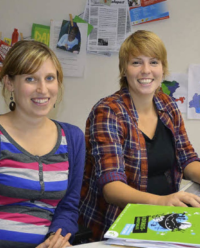 Judith Huber (links) und Daria Mller ...uf spannende und vielfltige Aufgaben.  | Foto: Christiane Weishaupt