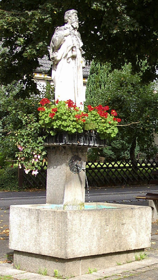 Zehn Brunnen in Elzach sollen nach und...d:  Wendelinusbrunnen im Vorstdtle).   | Foto: Bernd Fackler