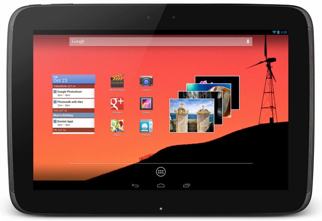 Nach Minuten schon ausverkauft: Googles Nexus 10   | Foto:  Google