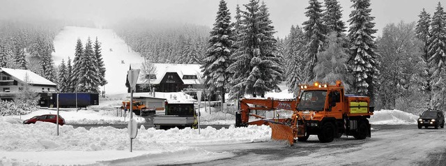 Ski und Rodel bald gut: Wie hier am Hu...waldhochstrae reichlich geschneit.     | Foto: Bernhard Margull