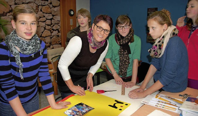 Streitschlichter sind dabei, unter Anl...ertson ein eigenes Logo zu entwerfen.   | Foto: Elfriede Mosmann