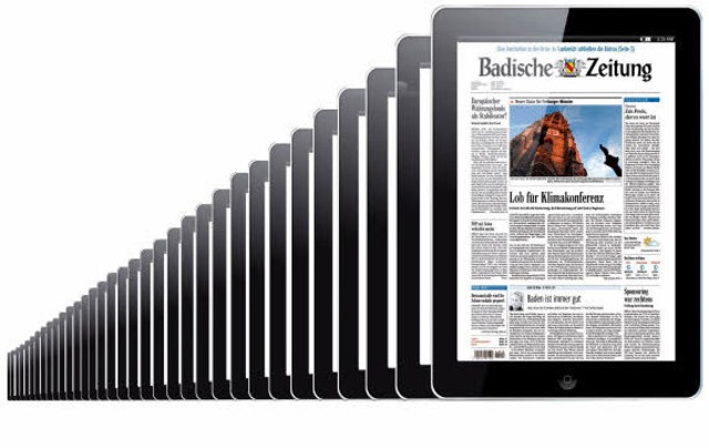 Sieht aus wie die BZ, ist die BZ: Die ...g gibt es ab sofort auch auf dem iPad.  | Foto:  BZ