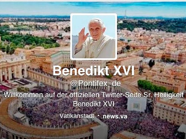 Der offizielle Twitter-Account des Papstes.  | Foto: Screenshot