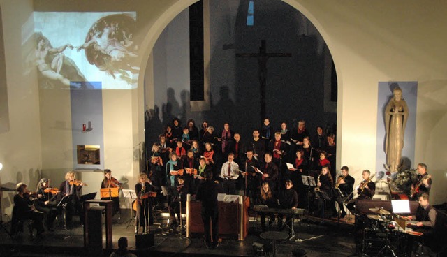 Beeindruckende Kulisse fr das Oratori... der katholischen Kirche in Haltingen   | Foto: OUNAS-KRUSEL