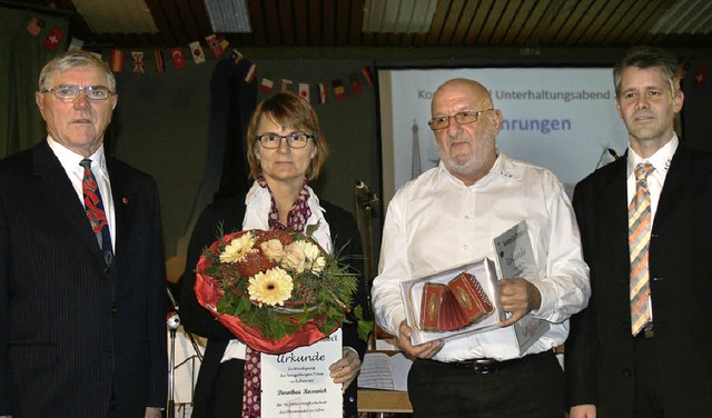 von links nach rechts: Eberhard Maurer...r Reibel, Jens Blmle, 1. Vorsitzender  | Foto: Inge u. Martin Frenk