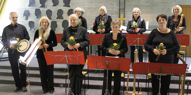 Die Musizierenden: Kurt Richter, Roswi...r, Barbara Eltgen und  Annette Wasmer.  | Foto: Cornelia Liebwein