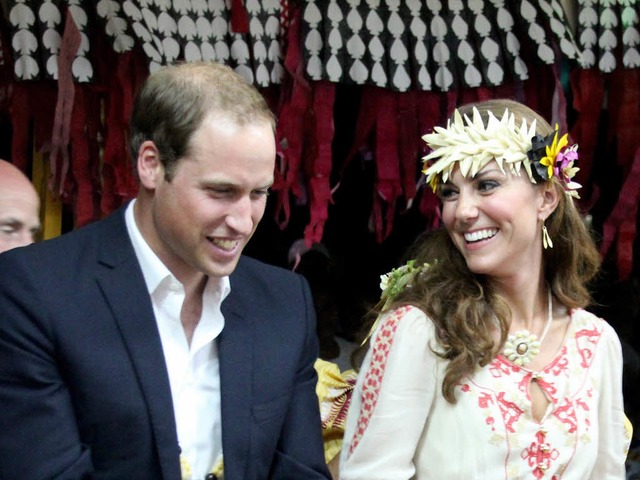 Nachwuchs fr Prinz William und Kate.  | Foto: AFP