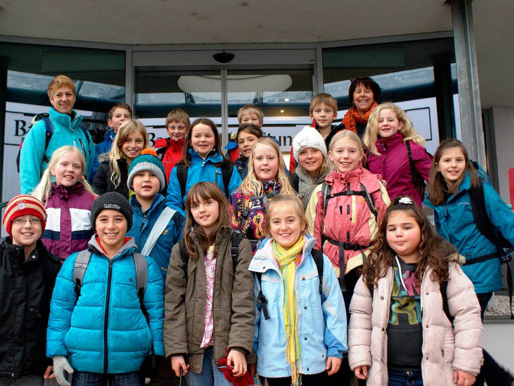 Die Klasse 4 der Grundschule Wiechs aus Schopfheim mit ihrer Lehrerin Frau Gertrud Koch