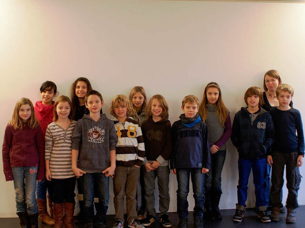 Die Klasse 4b der Markgrafenschule aus Freiburg-Tiengen mit ihrer Lehrerin Frau Betty Nestler