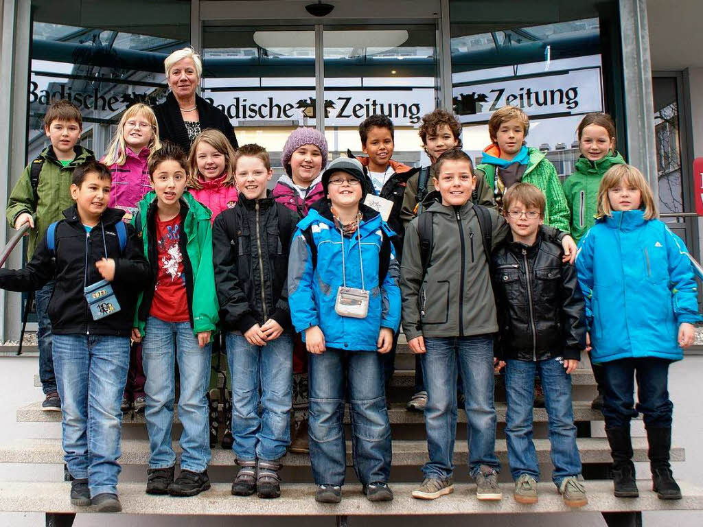 Die Klasse 4a der Grund- und Hauptschule aus Rickenbach mit ihrer Lehrerin Frau Uschi Ofteringer