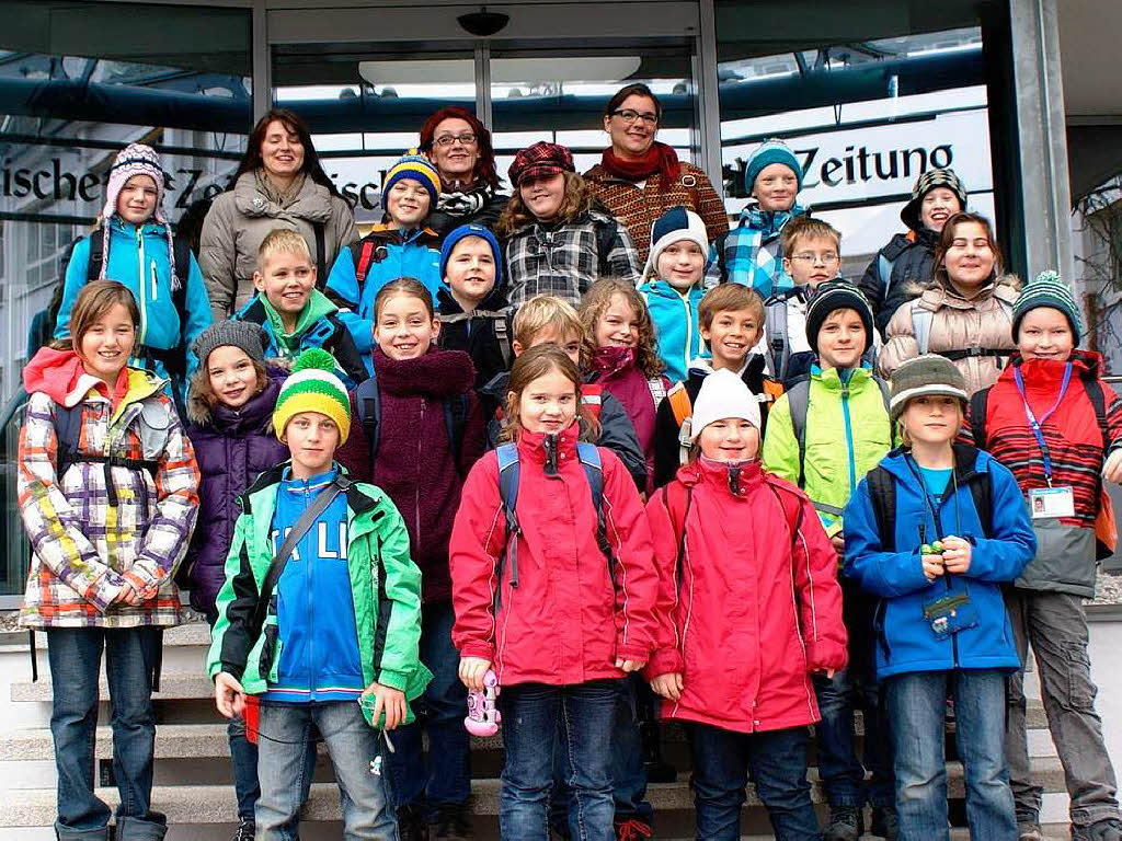 Die Klasse 4 der Grund- und Werkrealschule aus Hchenschwand mit ihrer Lehrerin Frau Nicole Philipp