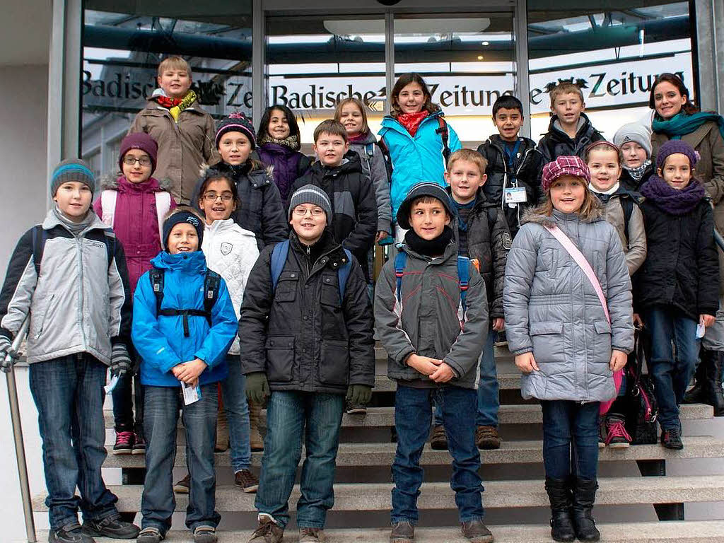Die Klasse 4a der Fritz-Boehle-Grundschule aus Emmendingen mit ihrer Lehrerin Frau Stefanie Dresp