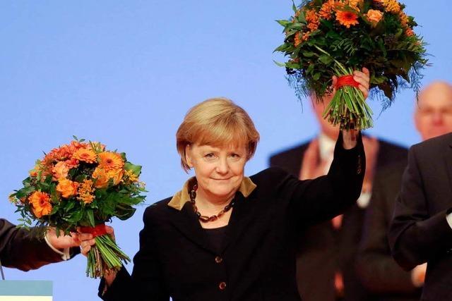 Merkel mit Rekordergebnis als CDU-Vorsitzenden wiedergewhlt