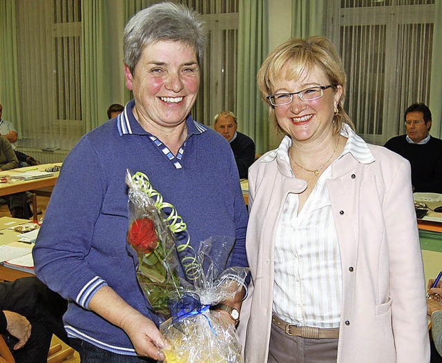 Rita Mehlin (links) wurde von Ortsvors...ler als Ortschaftsrtin verabschiedet.  | Foto: Heinz Vollmar