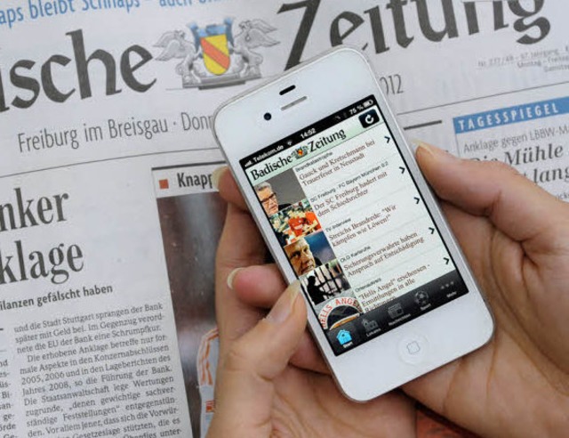 Schnelle Ladezeiten und einfach zu bed...der Badischen Zeitung fr Smartphones   | Foto: Thomas Kunz