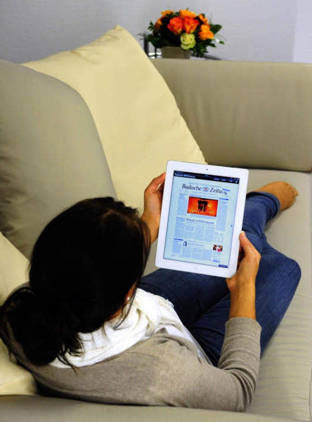 Bequem lesen und surfen: iPad macht's mglich  | Foto: Thomas Kunz