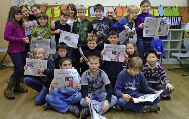 Klasse 4 der Hans-Thoma-Schule in Laufenburg beim Zisch-Projekt  | Foto: Priska Reibstirn