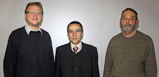 Abschied und Neubeginn: Marc Jean Bum...e dafr Harald Heilscher (von links).   | Foto: H. Fabry