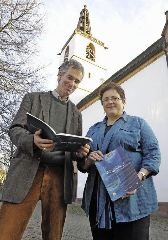 Angela Mink und Jrn Bartels freuen si...ffhrung des &quot;Magnificat OX&quot;  | Foto: Markus Zimmermann, Markus Zimmermann