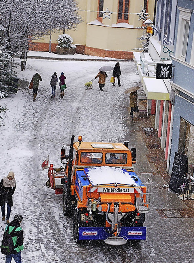 Der Winterdienst hatte dank starker Sc...u tun &#8211; nicht nur in Offenburg.   | Foto: Seller