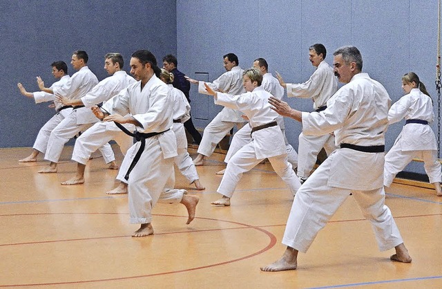 Karate in der Turnhalle der Hebelschule:  Disziplin und Respekt vor dem Gegner.   | Foto: Matthias Reiser