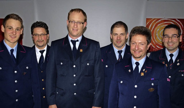 Bei der Feuerwehrabteilung Hauingen be...etlef Eckelt  und Andreas Leonhardt.    | Foto: Paul Schleer
