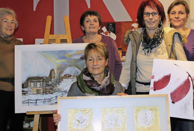Berta Jost, Renate Beha, Susanne Kirch...vom Lauf der Jahreszeiten inspirieren.  | Foto: Martha Weishaar