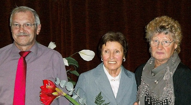 Raimund Jger und Gisela Jger wurden ...ia Klem (Vorsitzende, rechts) geehrt.   | Foto: Dieter Fink