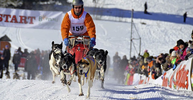 Viele Schlittenhundegespanne werden si...hen. Unser Foto entstand Anfang 2012.  | Foto: Sebastian Barthmes