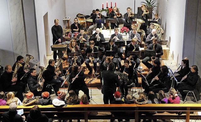 Der Musikverein Schuttern tritt  in der Simultankirche in Schutterzell auf.   | Foto: Wolfgang Knstle